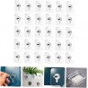 YHJZSM 120 pcs Marquage Non- Nail Sticky Rack Cuisine Autocollants Patchs Mur Réutilisable Transparent Cintres en Acier Trou