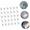 YHJZSM 120 pcs Marquage Non- Nail Sticky Rack Cuisine Autocollants Patchs Mur Réutilisable Transparent Cintres en Acier Trou