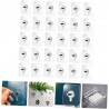 YHJZSM 120 pcs Marquage Non- Nail Sticky Rack Cuisine Autocollants Patchs Mur Réutilisable Transparent Cintres en Acier Trou