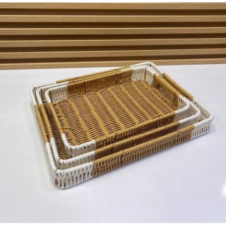 Round bamboo fruit tray, egg basket for food storage