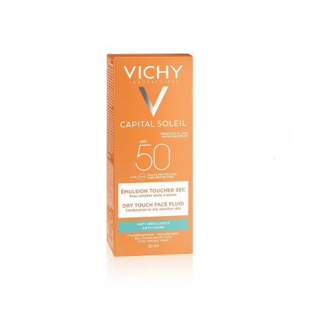 Vichy Capital Idéal Soleil Ecran Solaire en Emulsion Teinté BB Matifiante Anti-Brillance Toucher Sec Spf50 – 50ml